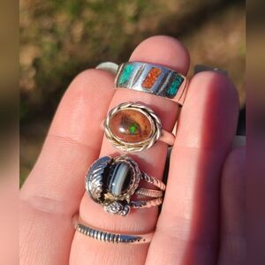 ❤️ SOLD!!! Sterling 925 Navajo Rings Lot